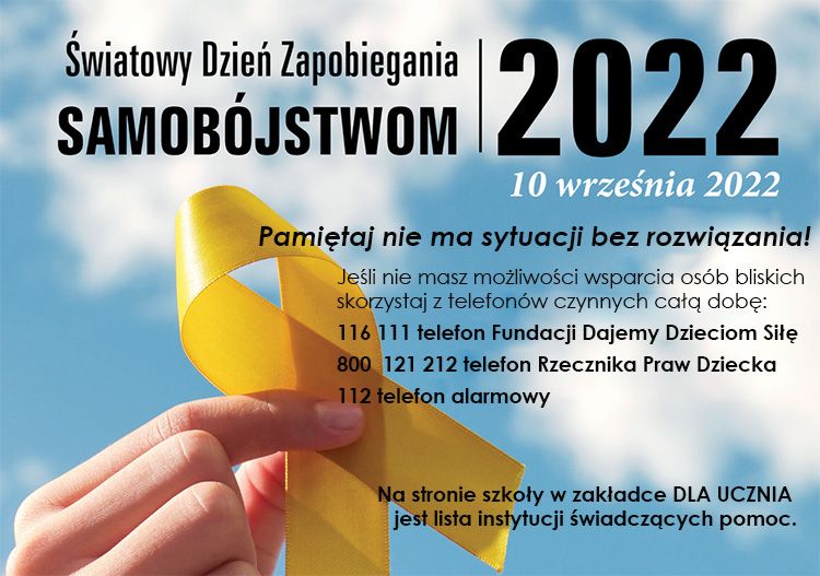 Światowy Dzień Zapobiegania Samobójstwom