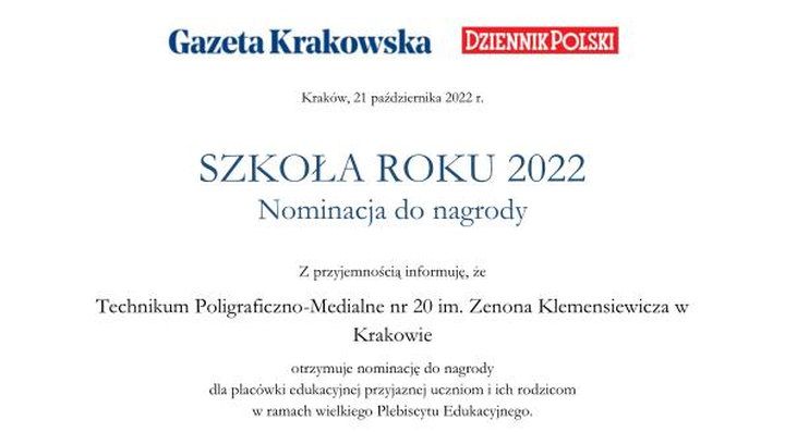 Zaszczytna nominacja